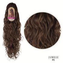 Rabo de Cavalo Regulável Jamille Ser Mulher Ondulado Bio Vegetal Fibra Futura 70 cm 177 gramas Ocean Wave