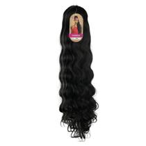 Rabo de Cavalo Vanessa Ser Mulher Ondulado 70 cm Cabelo Bio Vegetal Modelo Body Wave Fibra Futura