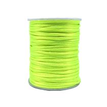 Rabo de rato acetinado 1mm cor 048 amarelo fluor peça c/ 45 metros