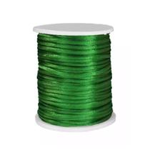 Rabo de rato acetinado 1mm cor 540 verde bandeira peça c/ 45 metros