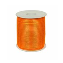 Rabo de rato acetinado 2mm cor 004 laranja fluor peça c/ 45 metros