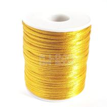 Rabo De Rato Cordão Cetim 1mm rolo 100m Ouro