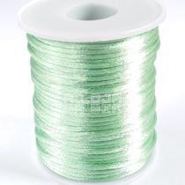 Rabo De Rato Cordão Cetim 1mm rolo 100m Verde Claro