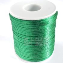 Rabo De Rato Cordão Cetim 2mm rolo 50m Verde Bandeira