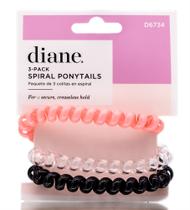 Rabos de cavalo Diane Spiral D6734, pacote com 3