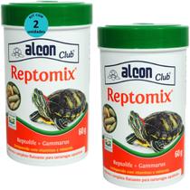Ração Alcon Club Reptomix 60g Para Tartarugas Aquáticas Kit Com 2