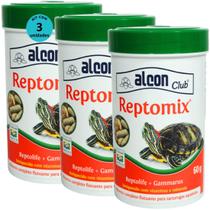 Ração Alcon Club Reptomix 60g Para Tartarugas Aquáticas Kit Com 3