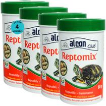 Ração Alcon Club Reptomix 60g Para Tartarugas Aquáticas Kit Com 4