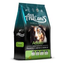 Ração Allcanis para Cães Adultos de Porte Médio a Grande Sabor Frango, Carne e Arroz 10,1kg