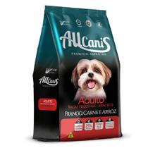 Ração Allcanis para Cães Adultos de Raças Pequenas Sabor Frango, Carne e Arroz 10,1kg