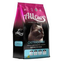 Ração Allcats Mix Para Gatos Adultos Castrados Sabores do Mar 10,1 kg