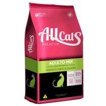Ração Allcats Mix para Gatos Adultos Sabor Frango, Carne e Salmão 10,1kg