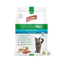 Ração Baw Waw Natural Pro para gatos Castrados adultos sabor Carne e Arroz - 1kg