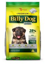 Ração Billy Dog Natural 8Kg - Cães Filhotes Sabor Carne e Cereais