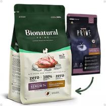 Ração Bionatural Prime Sênior Raças Pequenas Sabor Frango e Arroz - MANFRIM 10,1KG