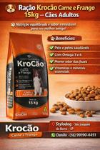 Ração cachorro Krocão Dog Adulto De Carne E Frango 15kg