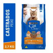 Ração cat chow para gatos castrados sabor peixe - 2,7 kg Ração cat chow para gatos castrados sabor peixe - 2,7 kg