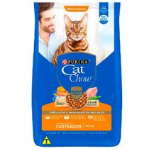 Ração Cat Chow para Gatos Castrados Sabor Peixe 2,7kg - PURINA