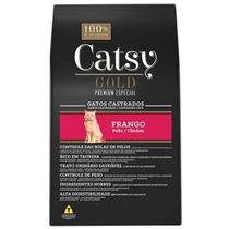 Ração Catsy Gold Premium Especial Gatos Castrados Sabor Frango 3kg - FOSFERPET