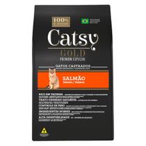 Ração Catsy Gold Premium Especial Gatos Castrados Sabor Salmão 10,1 Kg - FOSFERPET