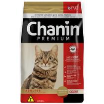 Ração Chanin Premium Mix Sabor Carne, Peixe e Frango Com Corantes Para Gatos Adultos 1 kg
