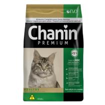 Ração Chanin Premium Mix Sabor Carne, Peixe e Frango Sem Corantes Para Gatos Adultos 10,1 kg