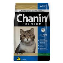 Ração Chanin Premium Sabor Peixe Sem Corantes Para Gatos Adultos 10,1 kg