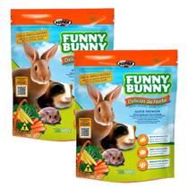 Racao coelho e roedores Funny Bunny 500g Kit 2 unidades
