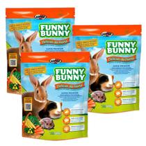 Racao coelho e roedores Funny Bunny 500g Kit 3 unidades