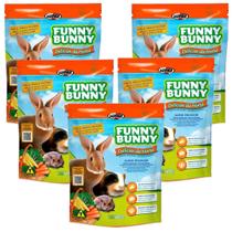 Racao coelho e roedores Funny Bunny 500g Kit 5 unidades
