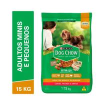 Ração Dog Chow Cães Adultos Minis e Pequenos Carne, Frango e Arroz 15 kg