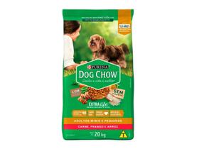 Ração DOG CHOW Cães Adultos Minis e Pequenos Carne, Frango e Arroz 20kg Ração DOG CHOW Cães Adultos Minis e Pequenos Carne, Frango e Arroz 20kg