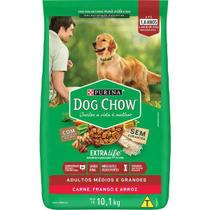 Ração Dog Chow Cães Adultos Raças Medias E Grandes Carne, - Nestlé purina