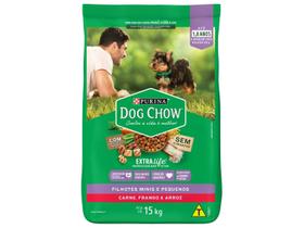Ração DOG CHOW Cães Filhotes Minis e Pequenos Frango e Arroz 15kg Ração DOG CHOW Cães Filhotes Minis e Pequenos Frango e Arroz 15kg