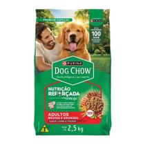 Ração Dog Chow Extra Life Cães - Adultos, Médio/Grande, Carne/Frango/Arroz, 2,5Kg Ração Dog Chow Extra Life Cães - Adultos, Médio/Grande, Carne/Frango/Arroz, 2,5Kg