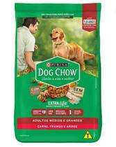 Ração Dog Chow Extra Life Carne, Frango e Arroz Cães Adultos Todas as Raças - 15kg - Purina