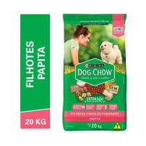 Ração Dog Chow Papita para Cães Filhotes Sabor Carne, Frango e Arroz - 20kg