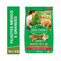 Ração Dog Chow para Cães Filhotes de Porte Médio e Grande Sabor Carne, Frango e Arroz - 10,1kg - Nestlé Purina / Nestlé Purina Dog Chow