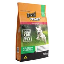 Ração Dog Power Dogs Can Fly Frango Arroz Cães Adultos 15Kg