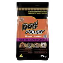 Ração Dog Power Frango e Arroz para Cães Adultos Raças Pequenas - 15 Kg