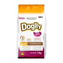 Ração Doglly Premium Cães Adultos Raças Pequenas 1 Kg Vitaminas Energia Sabor Único