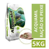 Ração engorda peixes acquamil p22 furadinha sistema criação pescar, pesqueiro 5kg Ração engorda peixes acquamil p22 furadinha sistema criação pescar, pesqueiro 5kg