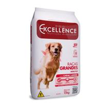 Ração Excellence para Cães Adultos de Raças Grandes Sabor Carne e Arroz 15kg