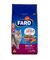 Ração Faro Para Gato Adulto Carne/ Frango Grelhado 20Kg - Granplus