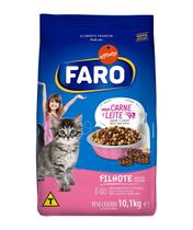 Ração Faro Para Gatos Filhotes Sabor Carne/Leite 10,1Kg - Granplus