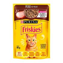 Ração Friskies para Gatos Adultos Peru ao Molho Sachê 85g - Embalagem com 15 Unidades