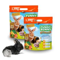 Ração Funny Bunny 2pacotes 1,8kg Comida para Coelho e Roedores - SUPRA PETS