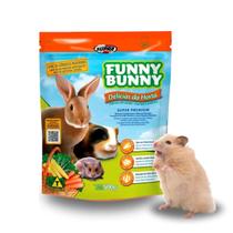 Ração Funny Bunny Delicias da Horta Para Coelhos Hamster Porquinho Da India 500g