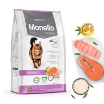 Ração Gatos Castrados Peru e Salmao 1Kg Monello