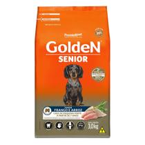 Ração Golden Cães Sênior Mini e Pequeno sabor Frango e Arroz 3 Kg